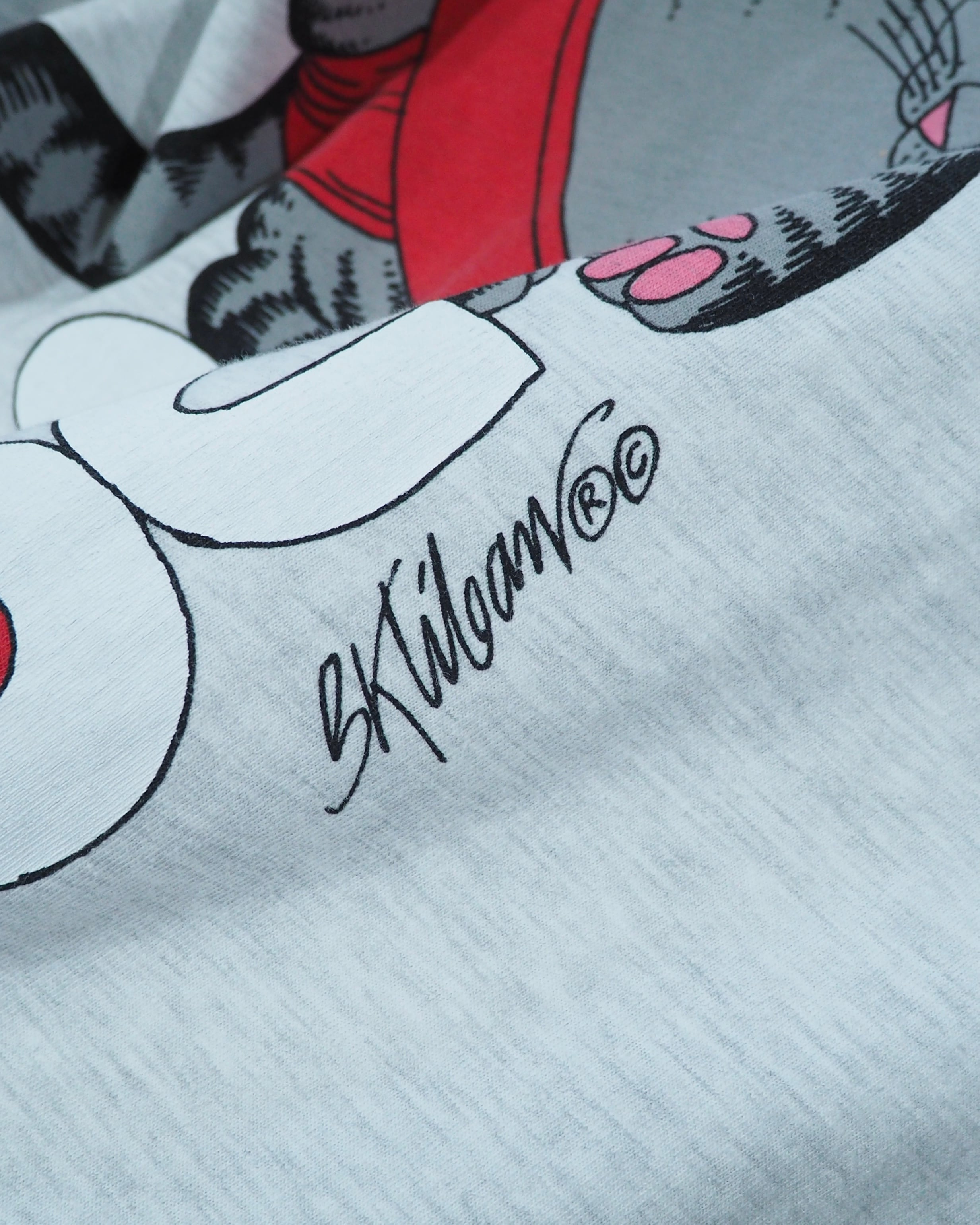 1990s " Made in USA - Kliban Cat " " 相撲 ‐ SUMO " Double-side printed vintage loose Tee