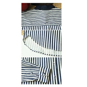 ストライプ柄オーバーサイズロングシャツ A00382