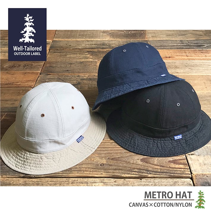 Well Tailored Outdoor Label ウェルテーラード ウェルテーラードアウトドアレーベル Metro Hat Wo 2123 メトロハット バケットハット 帽子 シンプル キャンバス ナイロン アウトドア コットンナイロン レディース メンズ ブランド Have A Nice Time Store