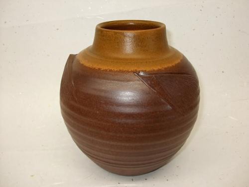 越前焼　鳥紋壺 [木箱]　陶芸　福井　陶器