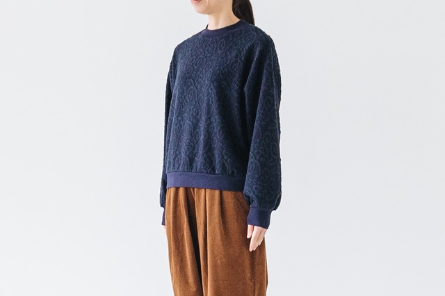 MOTIF JACQUARD CUT SEW CREW  : モチーフ ジャガード カットソー クルー