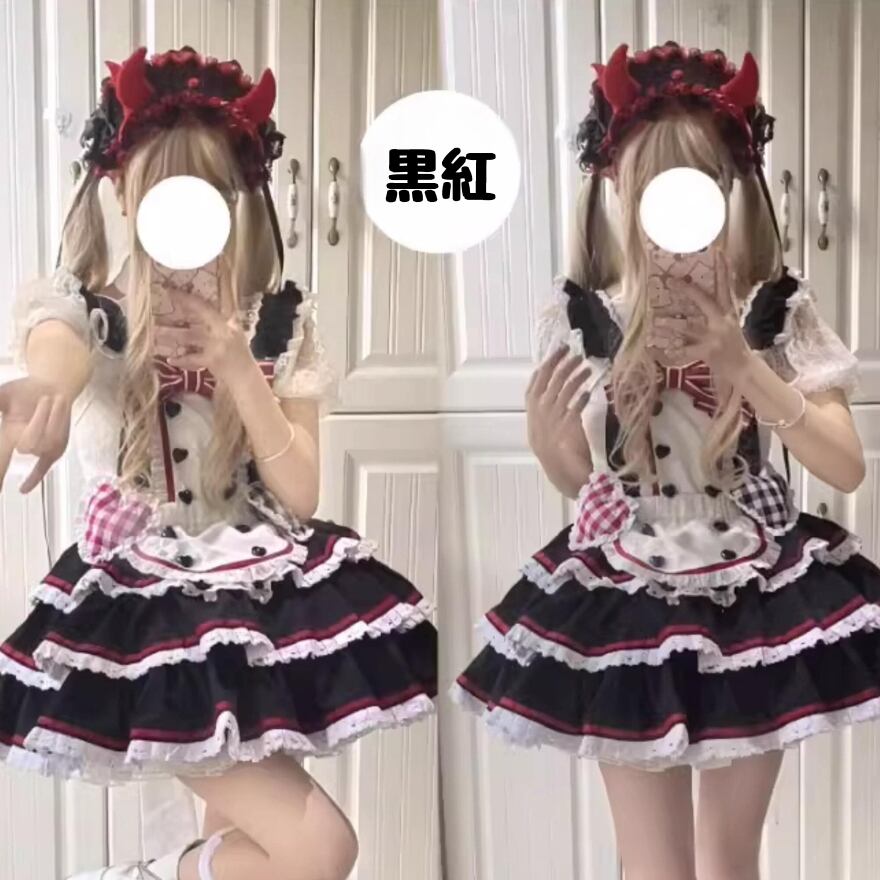 予約販売品 ゆめかわ セットアップ エプロン ジャンパースカート