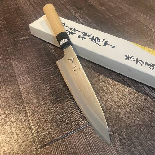 " Mutsumi Hinoura"  Ajikataya petty knife 150mm White #2 core with stainless cladding