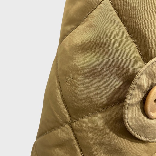 ラルフローレン　キルティングコート　ステンカラーコート　ナイロン　茶系　L