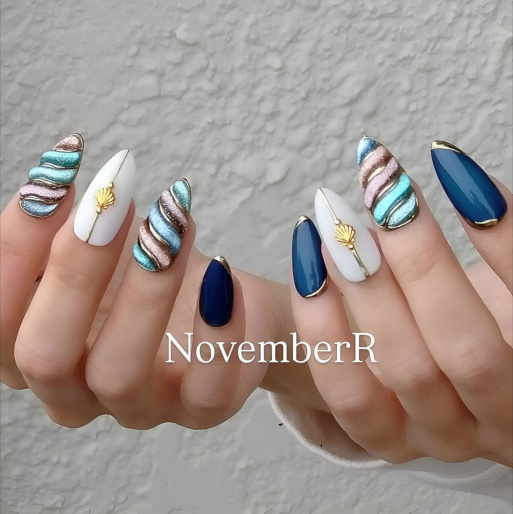 LA883☆ブローチ風ネイルチップ | NovemberR 〰️ネイルチップ販売〰️