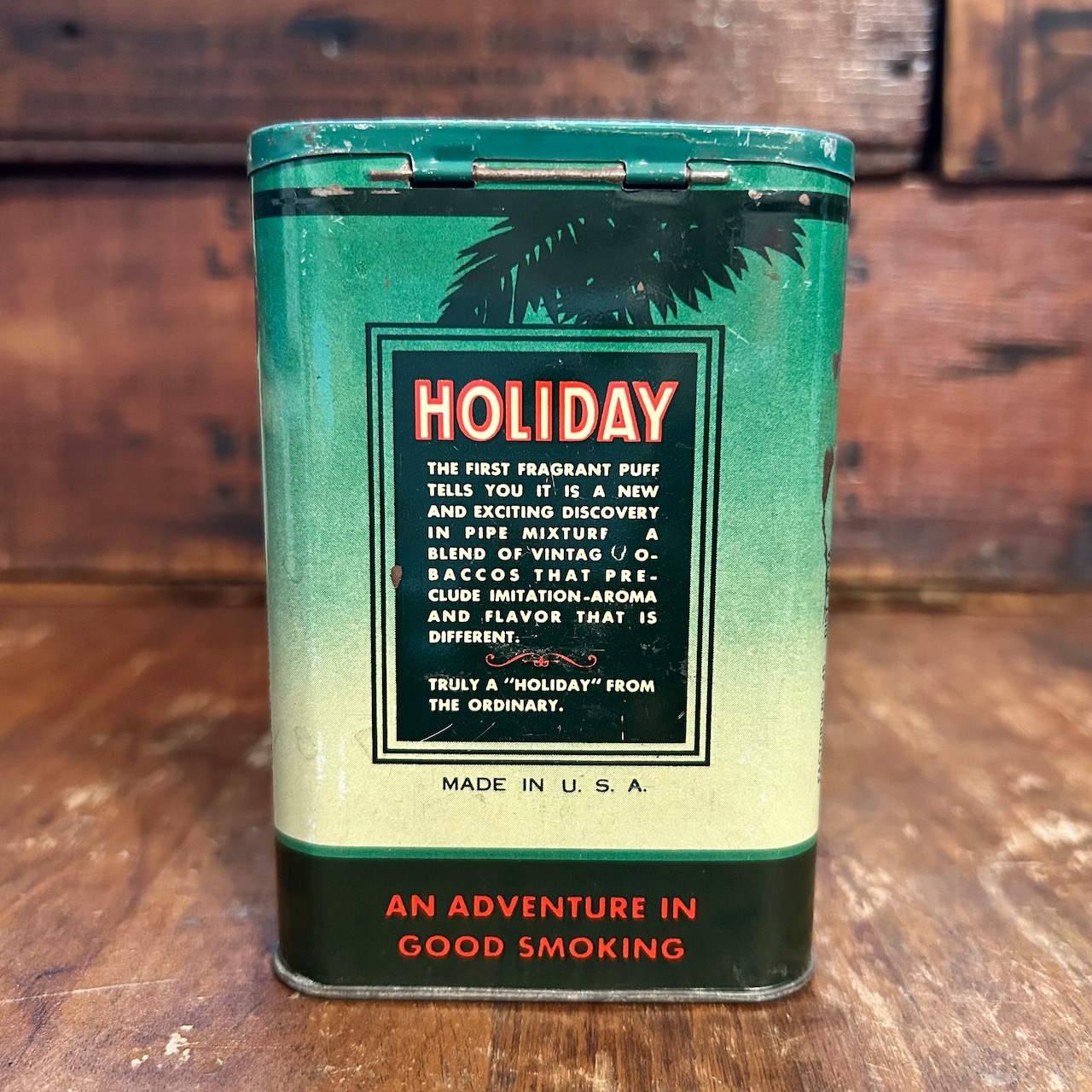 1940s ホリデー パイプミクスチャー ヴィンテージ タバコ缶 HOLIDAY PIPE MIXTURE Vintage Tobacco Tin T-761