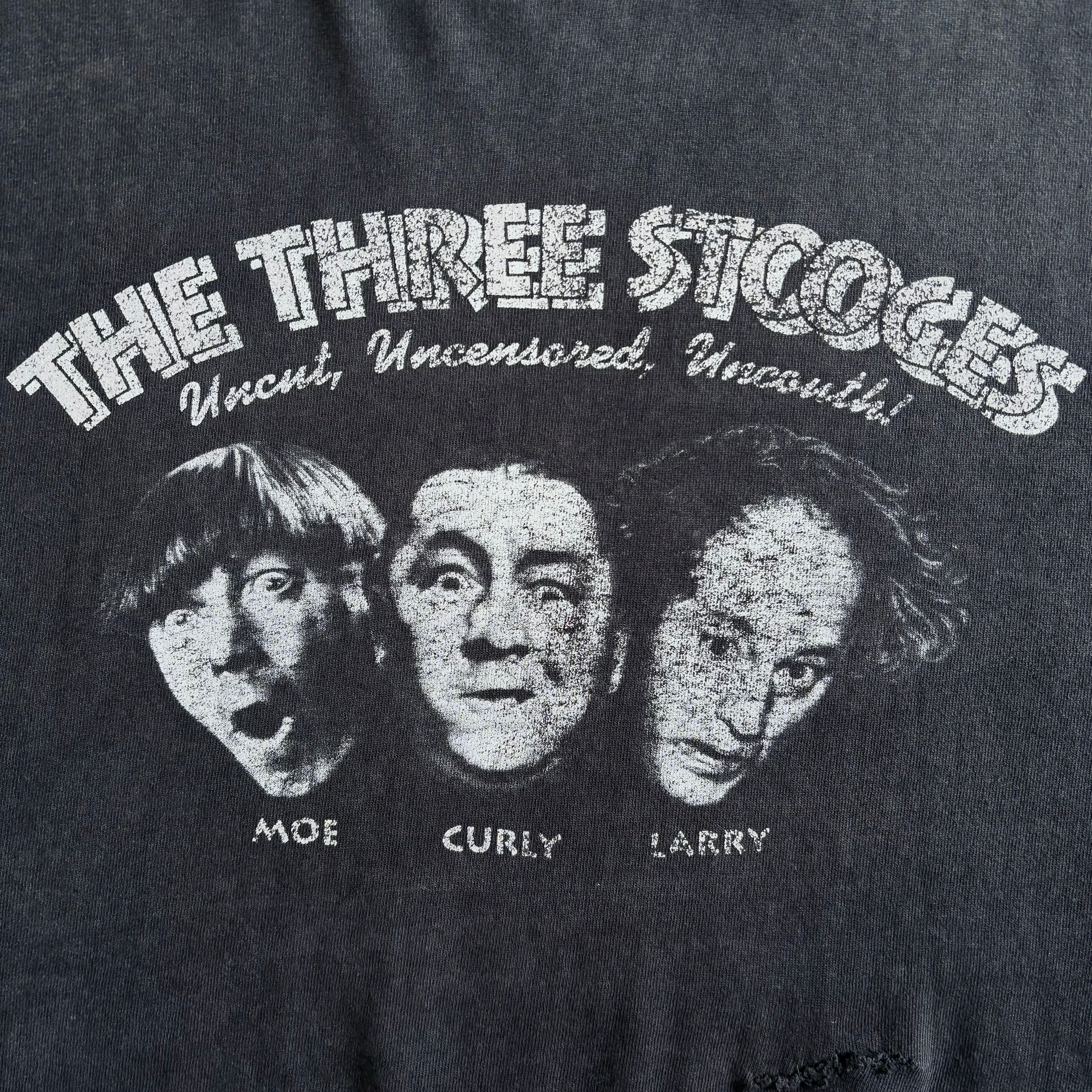 《L》三ばか大将 Tシャツ かすれプリント 90年代〜 no.4009