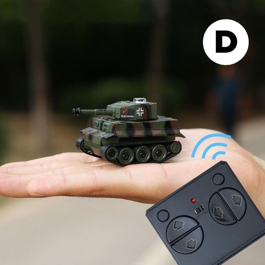 ミニラジコン戦車 手のひらサイズ 2.4GHz 360度回転 キャタピラ駆動