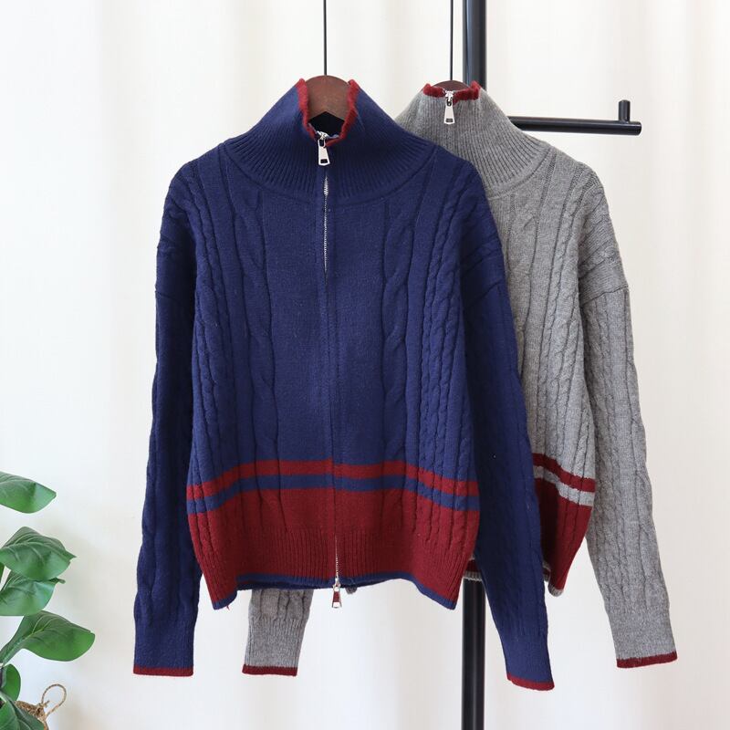 【outer】ファスナーニットカーデ M27814