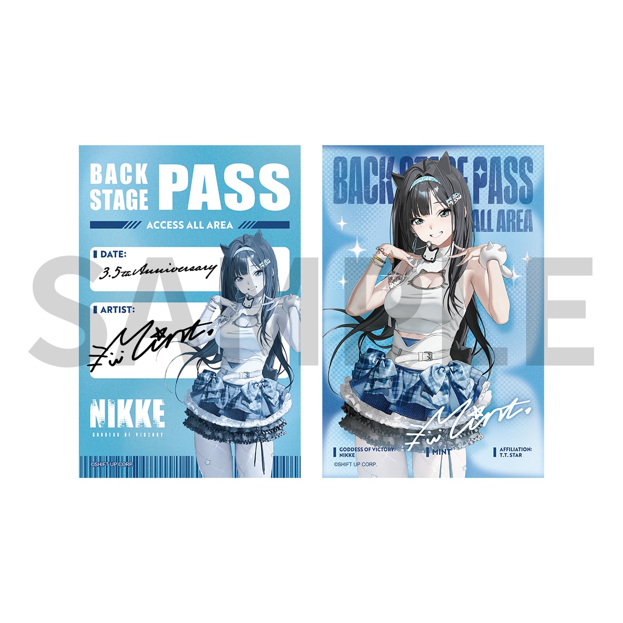 ストア限定】『勝利の女神：NIKKE』 バックステージパス風ステッカー