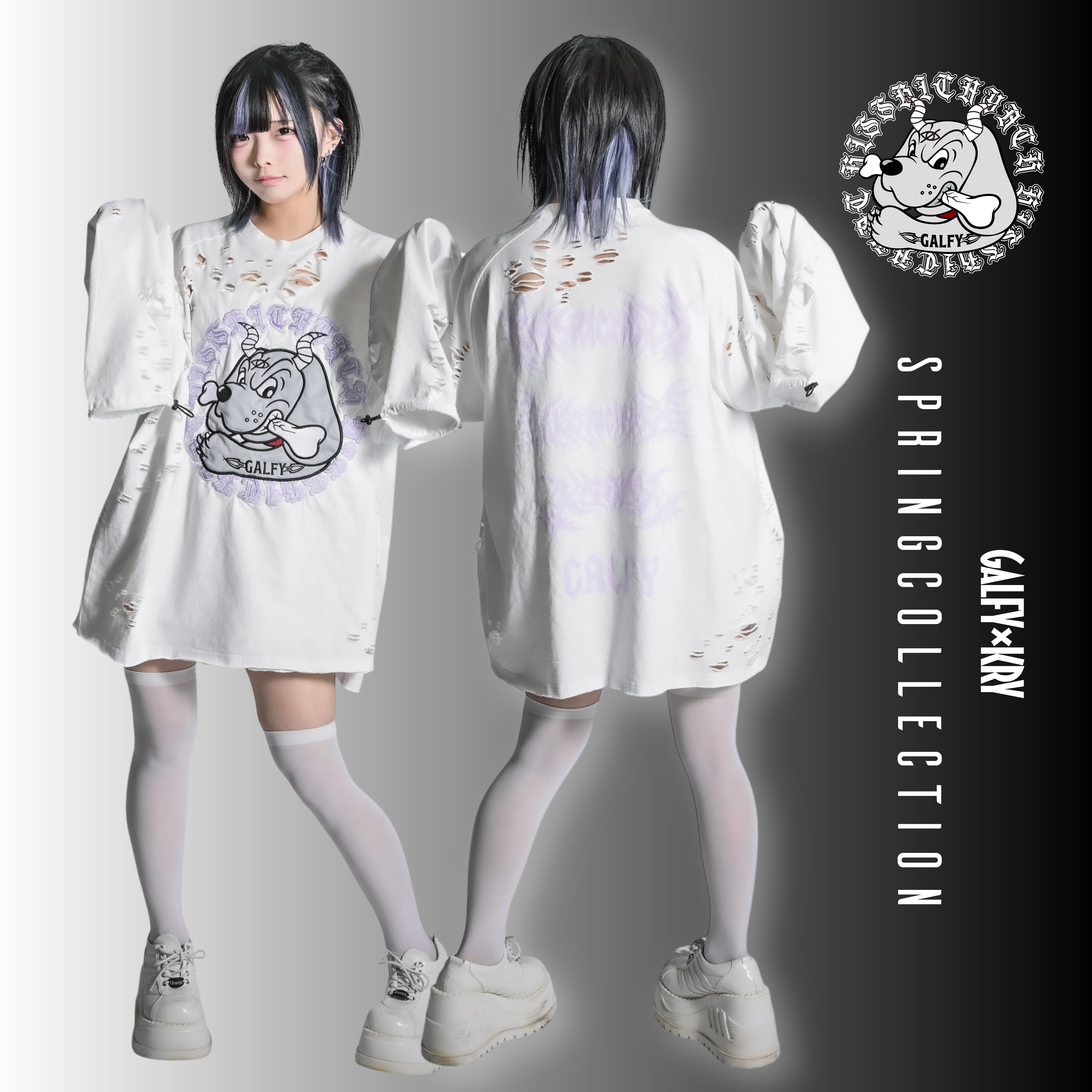 即納】「大萌袖ブリーチぼろぼろT」 | KRY clothing