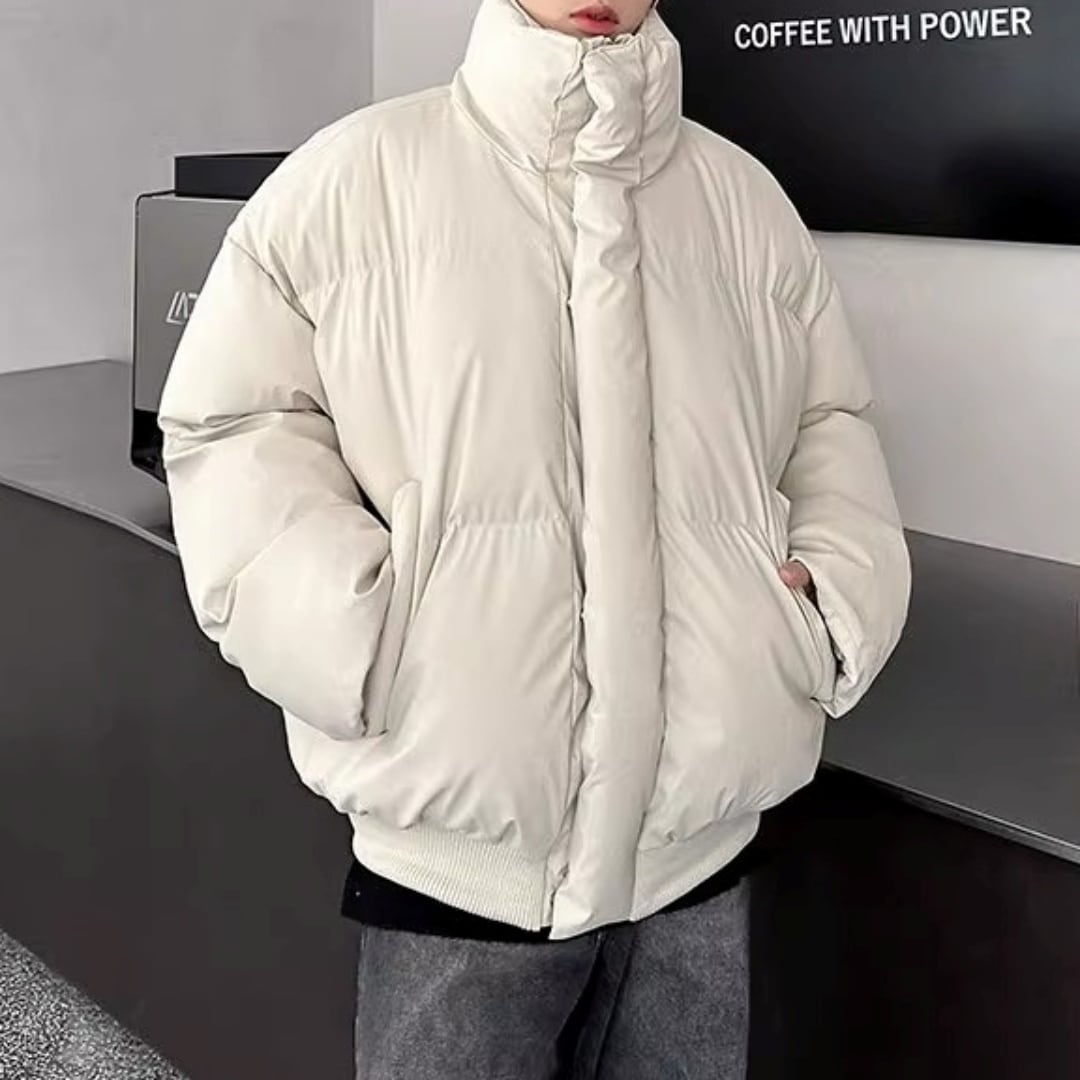 スタンドカラー ボリュームパファーブルゾン 2カラー D12106