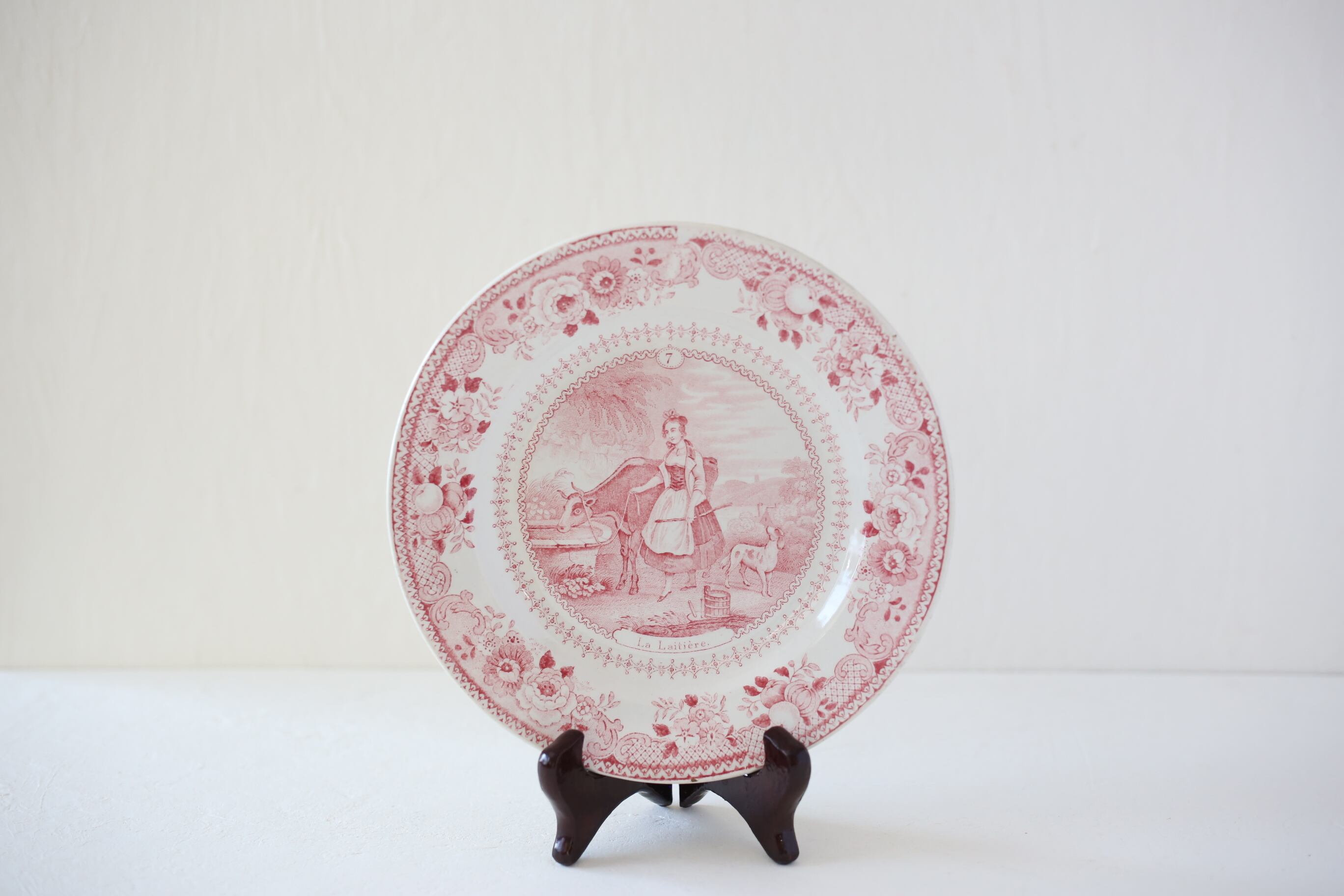 フランス アンティーク Montrereau クレイユモントロー 『La Laitièr』 N-04652