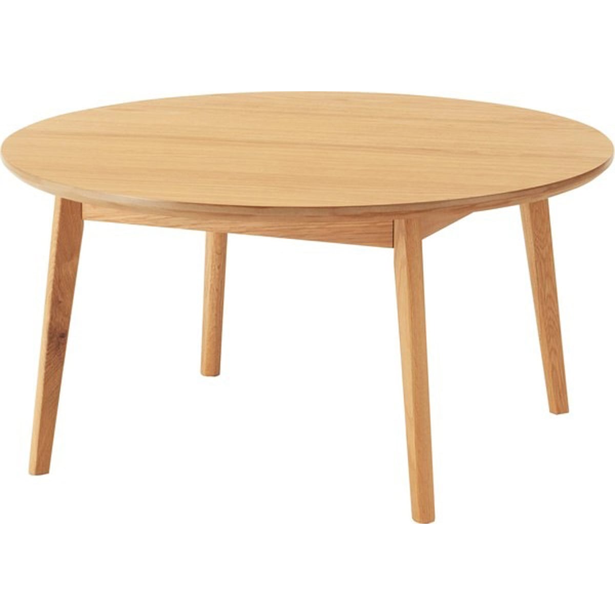 ラウンドテーブル MTK-442NA リビングテーブル テーブル ローテーブル センターテーブル 北欧 幅75cm 木製 天然木 突板 ナチュラル シンプル 円形 一人暮らし 板目 柾目 オーク インテリア リビング ショップ 店舗 カフェ