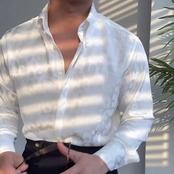 draped slim shirt 00049