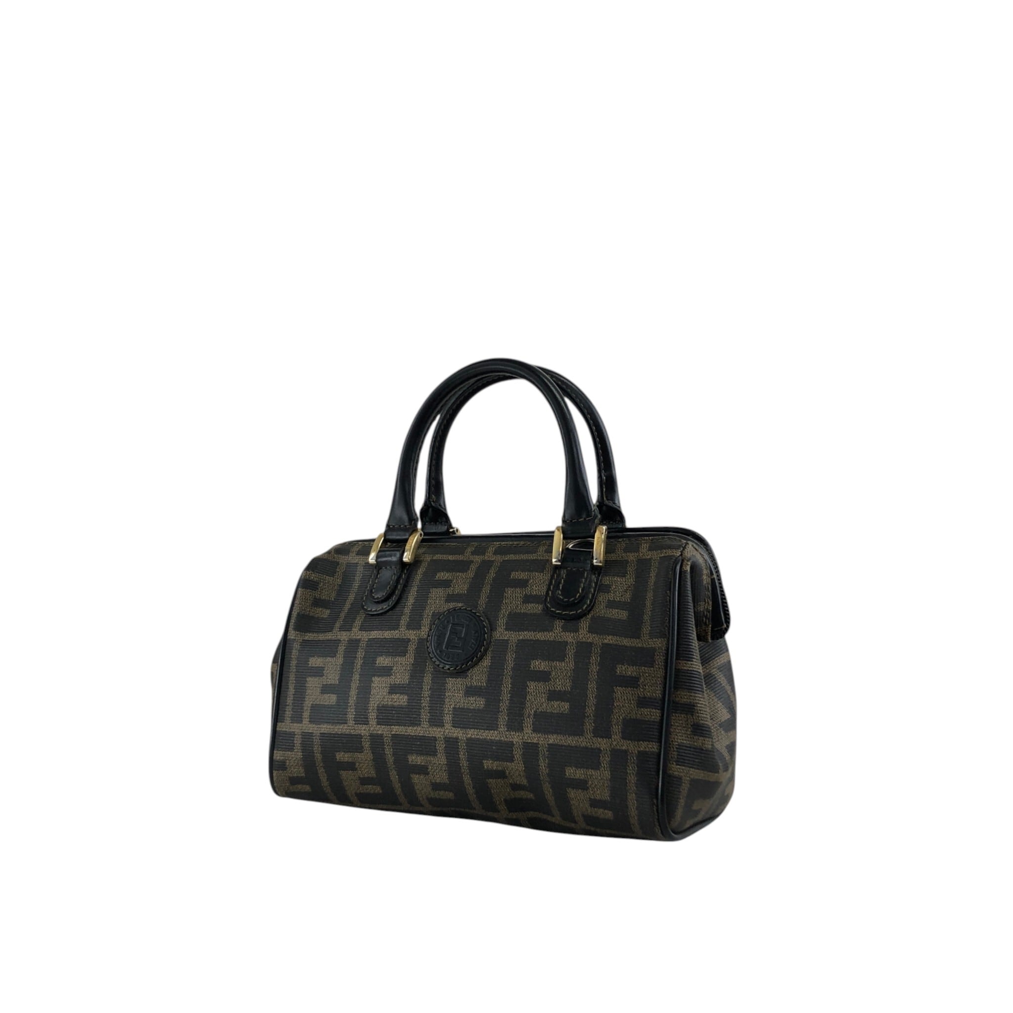 FENDI フェンディ ズッカ ショルダーバッグ ブラック FFロゴ PVC 2WAY