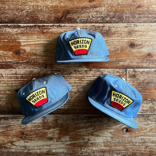 Circa 80's Deadstock "K-Brand” Denim Trucker Hat//Horizon Seeds