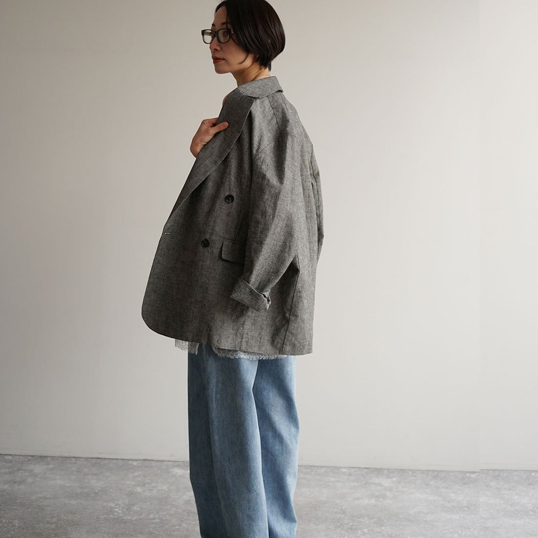 麻混ライトジャケット | FASHFREN/ファッシュフレン