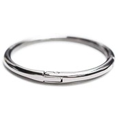 丸型カラビナ/サークルカラビナ/丸カン/フック 外径60mm 2個セット キーホルダー/アクセサリーパーツ [グッホ]GOOHO (シルバー)