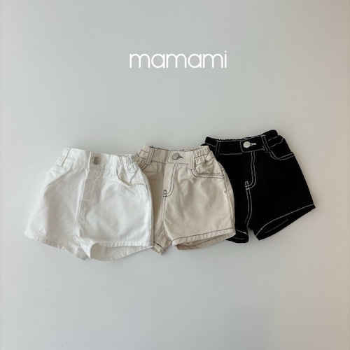 【送料無料・予約　2024 summer】kids：today stitch short pants〔トゥデイステッチショートパンツ〕　mamami