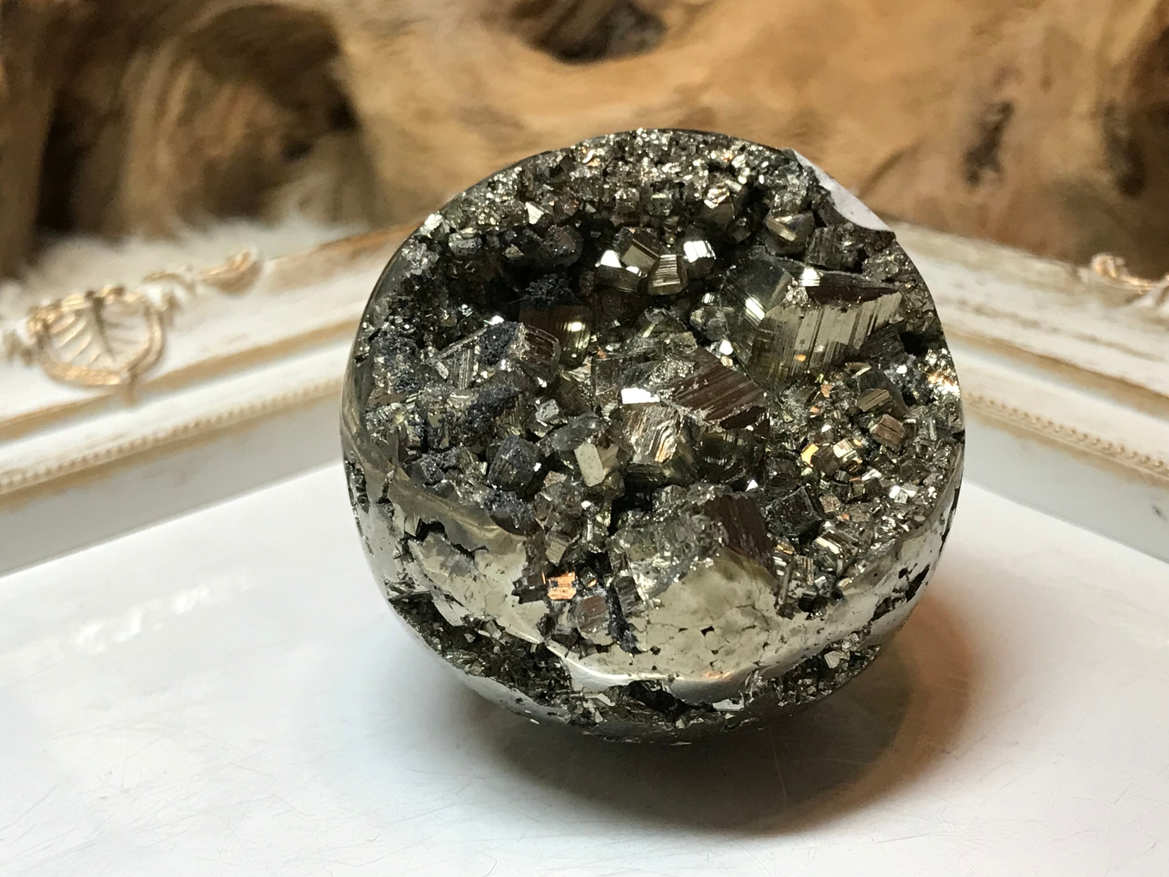 高品質 エンジェライト スフィア 天然石 キラキラ ライトで透け