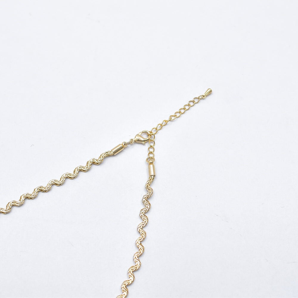 Vintage ヴィンテージ ツイストデザイン チェーンネックレス 首飾り