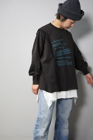 NEW！裏毛ビンテージワイド切り替え刺繍ロゴ【12510-377-20】2026SS