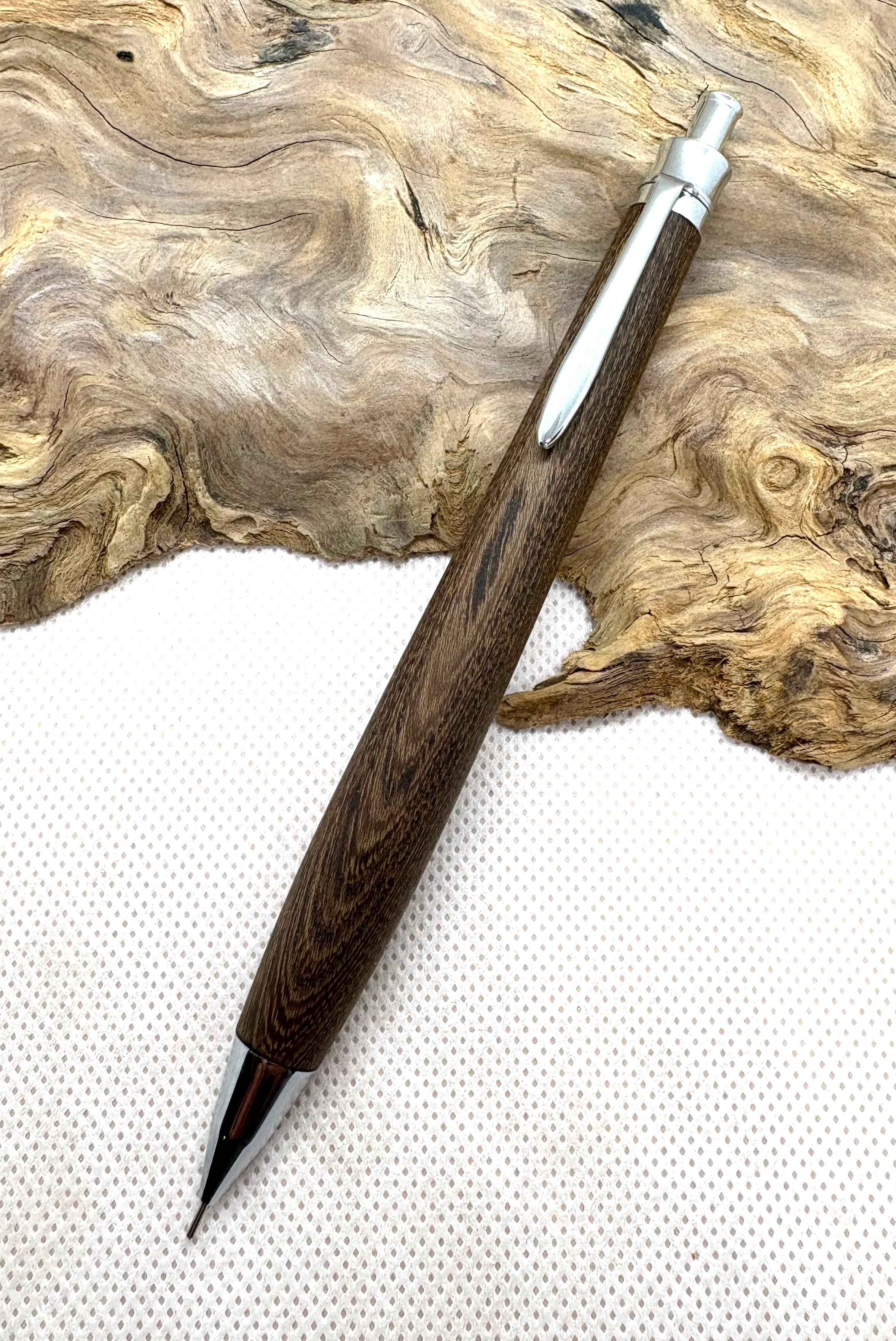 未使用　RED LINE PEN ケヤキ　シャープペンシル　オリジナル金具 RED LINE PENS