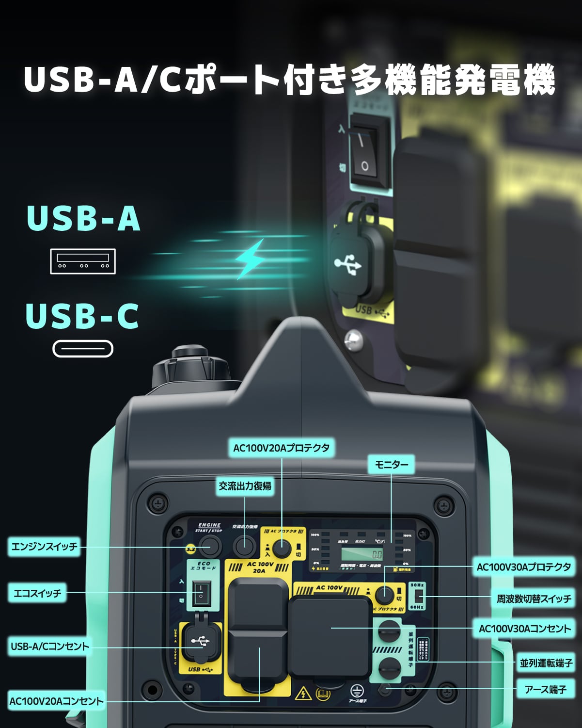 新登場インバーター発電機KEHシリーズ】リモコン式インバーター