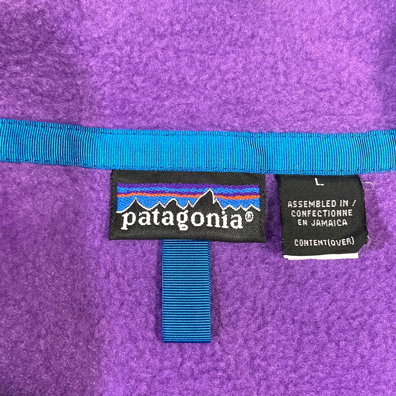 patagonia パープル Tシャツ Lサイズ 90s 90年代 黒タグ 92年製