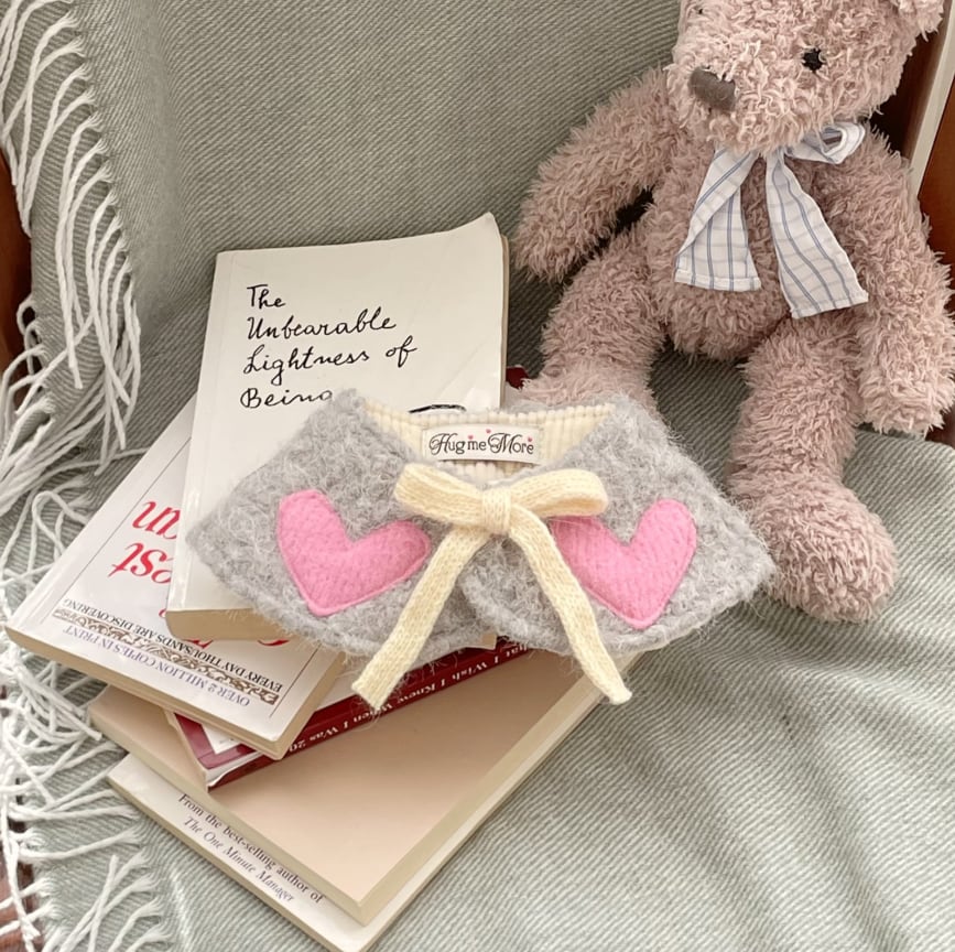 予約【hugmemore】heart cape (Gray)