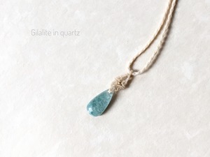 ジラライトインクォーツ macrame necklace