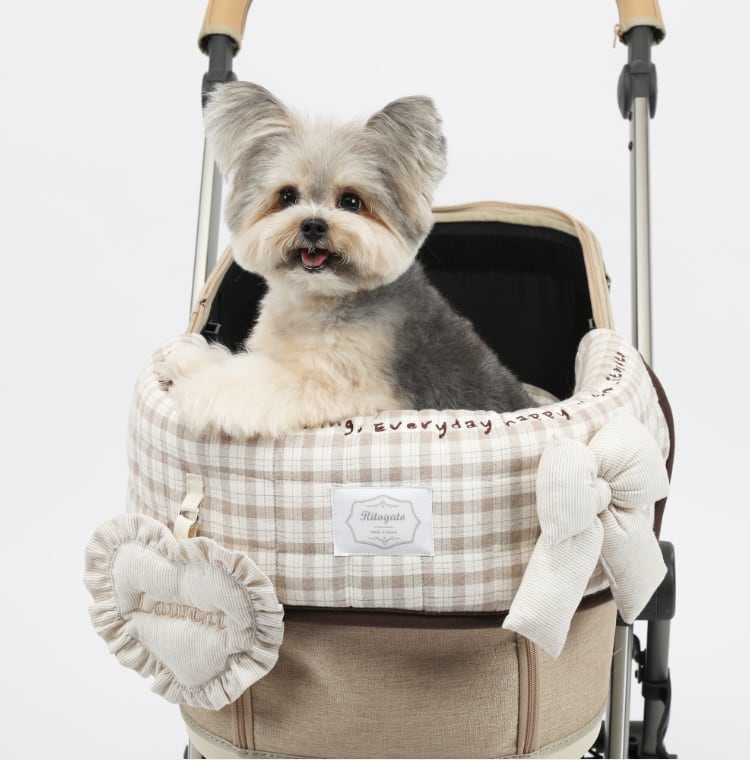 予約【ritogato】Chou ribbon Buggy Coverup Guard (Beige)