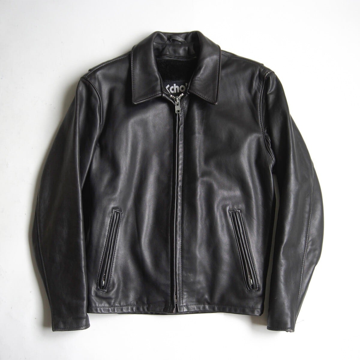 美品】SCHOTT【152/シングルライダースジャケット】38 襟 レザー