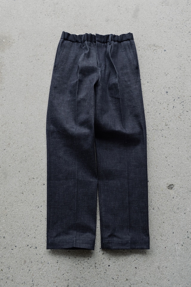 Sugar&Co 1Tuck Rigid Denim Trouser by Daddy's Pants Regular Fit From JPN Okayama Denim Slacks シュガーアンドコー デニムスラックス リジッドデニム 日本製