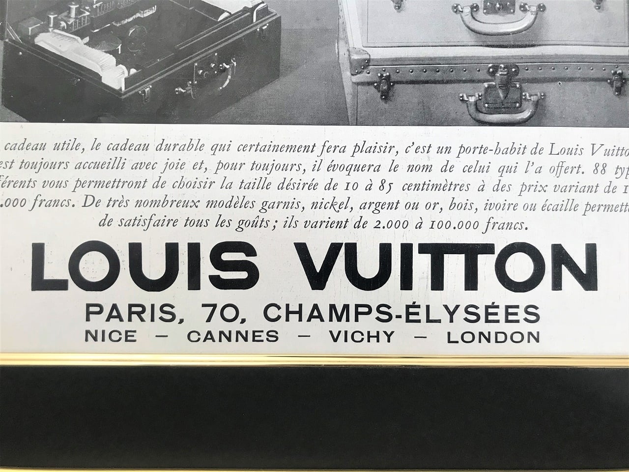 1931 LOUIS VUITTON Travel Trunk French advertisement | AFTER DARK