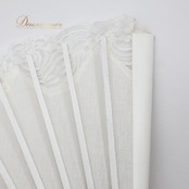 フラメンコ 小物 アバニコ ホワイト系 Abanico Español レース 扇子 せんす 白 小道具 ダンス小物 華やか 練習 レッスン ステージ イベント フラメンコ小物 明るい