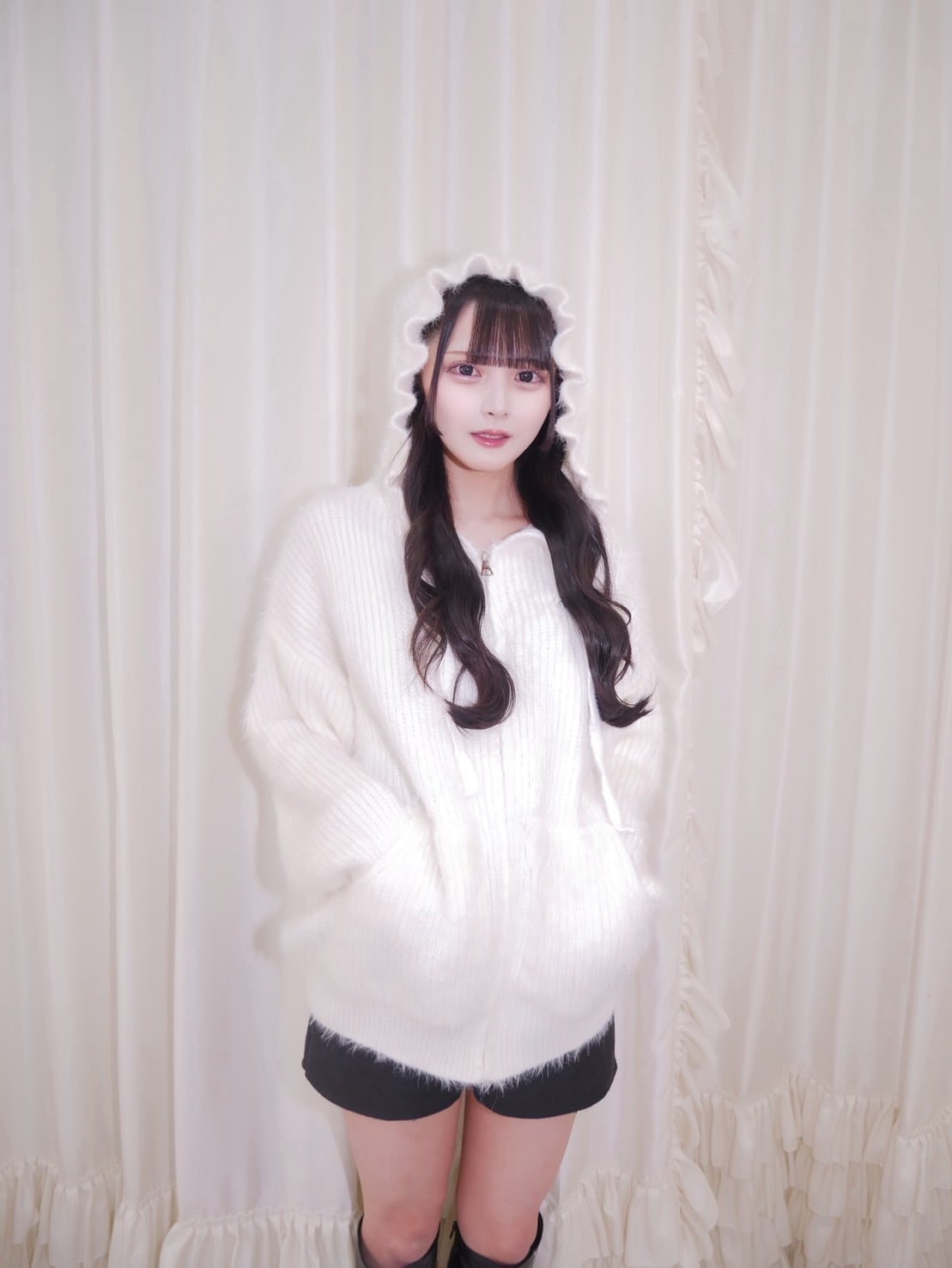 Mel. snow man hoodie knit