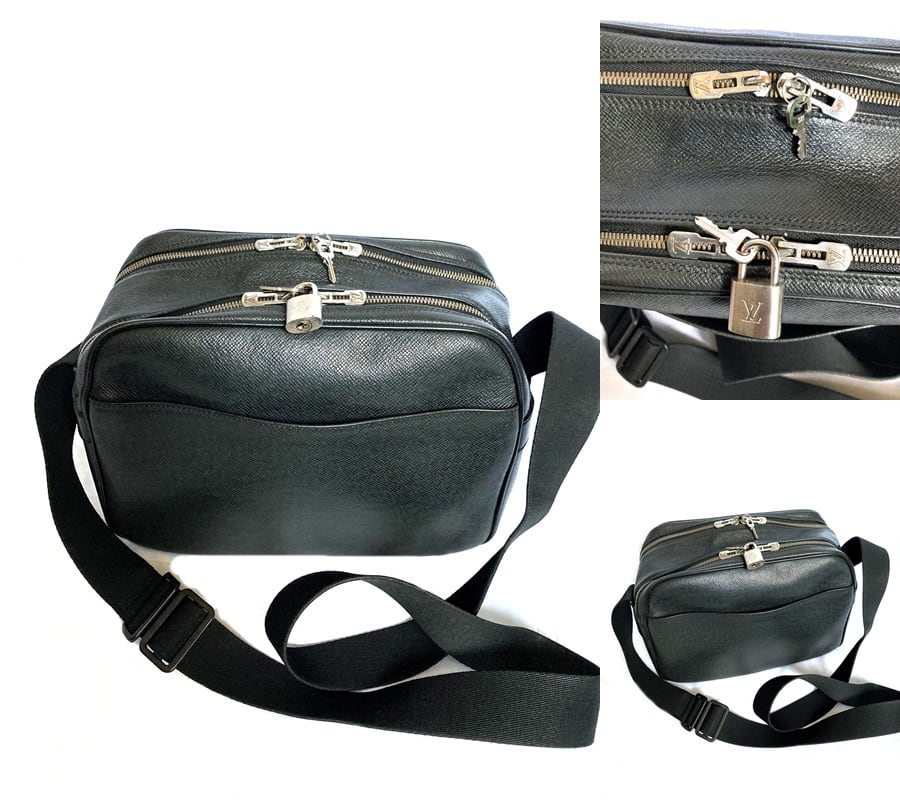 ルイ ヴィトン LOUIS VUITTON タイガ リポーターPM 廃番 レザー ショルダーバッグ アルドワーズ ブラック