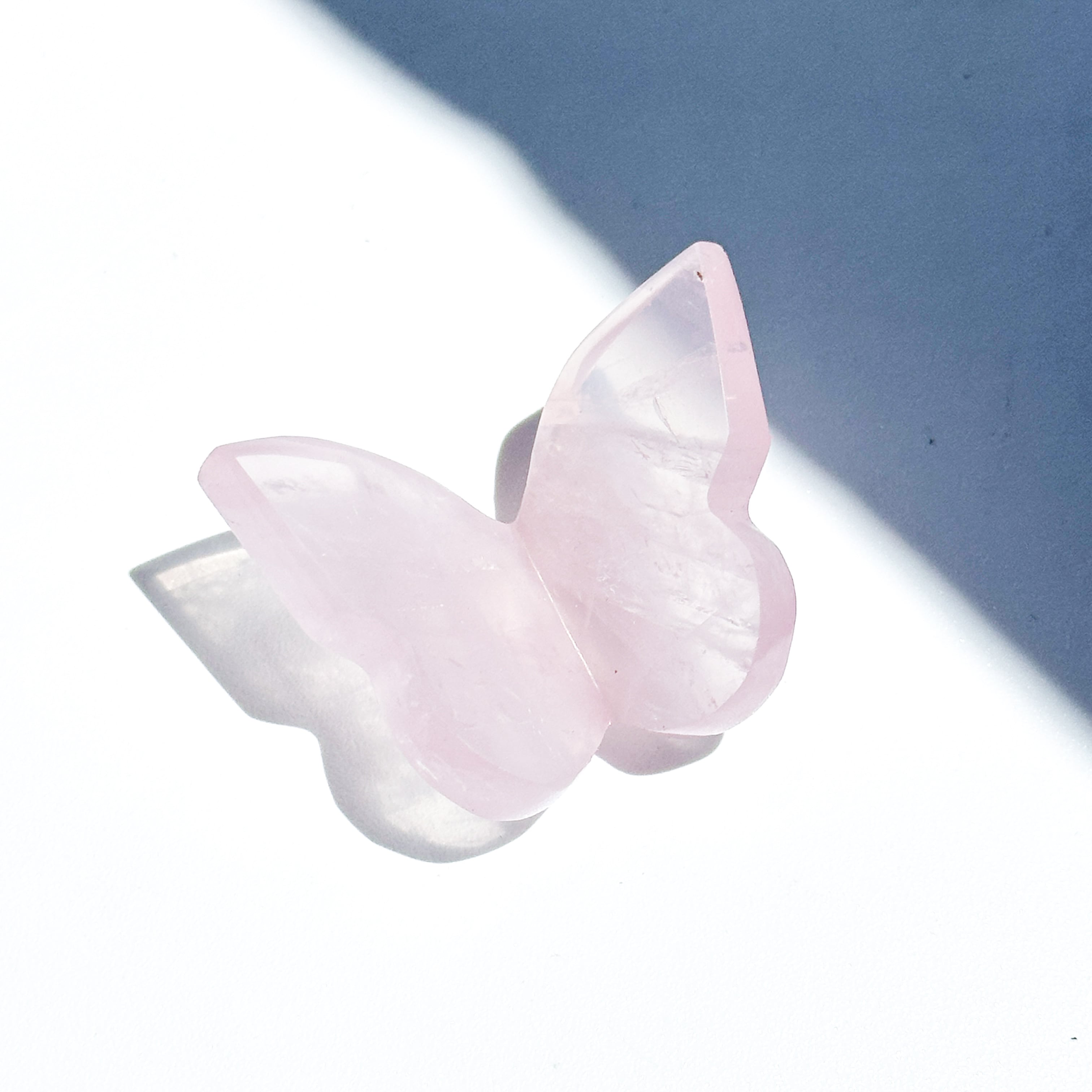 ローズクォーツ 3D蝶 11◇ Rose Quartz Butterfly ◇天然石・鉱物・パワーストーン・インテリア