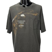 【HARLEY-DAVIDSON】ハーレーダビッドソン "FOREVER FREE" 90's Vintage ポケットTシャツ