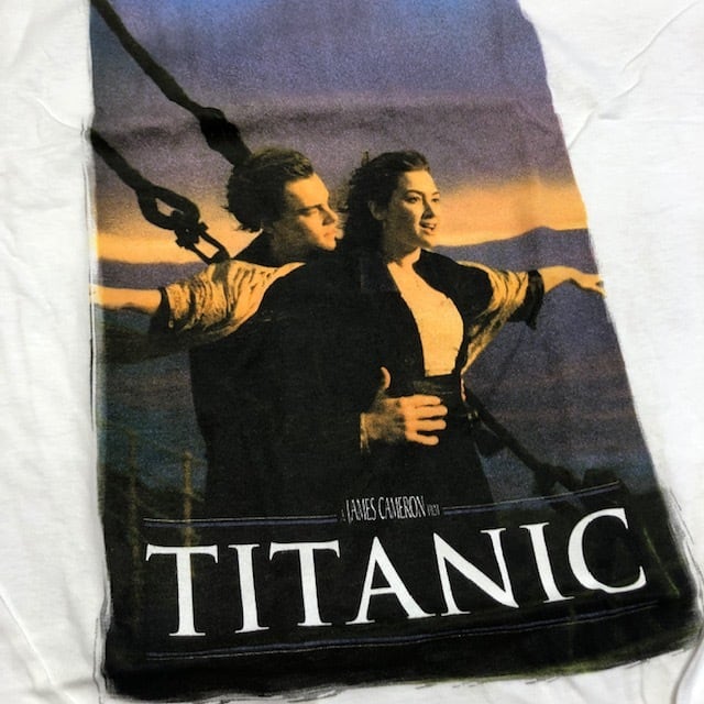 激レア☆TITANIC タイタニック Tシャツ レオナルドディカプリオ 映画 ...