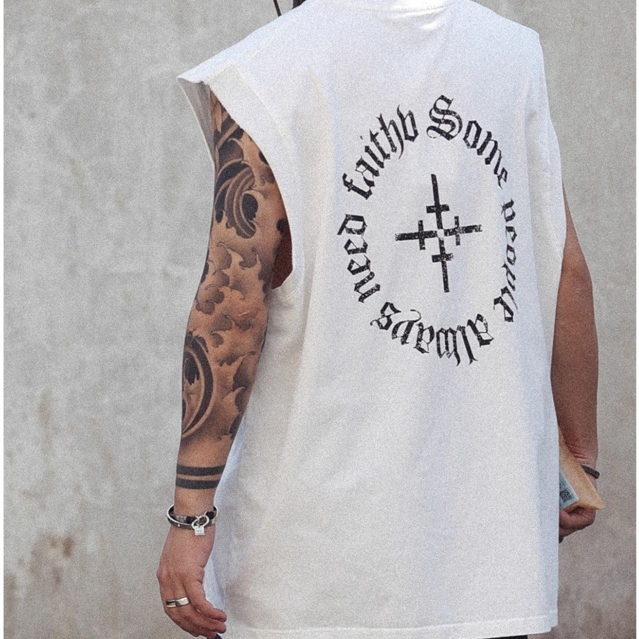 バックプリントルーズタンクトップ　1205