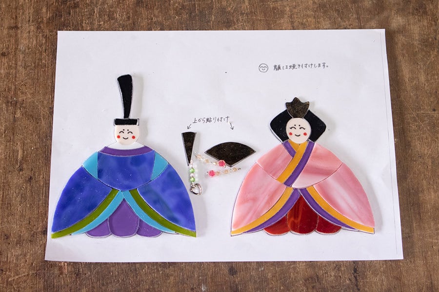 ひなまつり製作キット（経験者セット）（ステンドグラスの自作キット