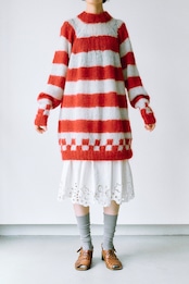 Red icemint mohair sweater