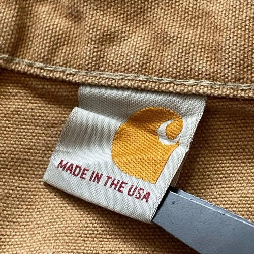 00s USA製 ブラウン ダブルニー Carhartt B01 詳細写真6