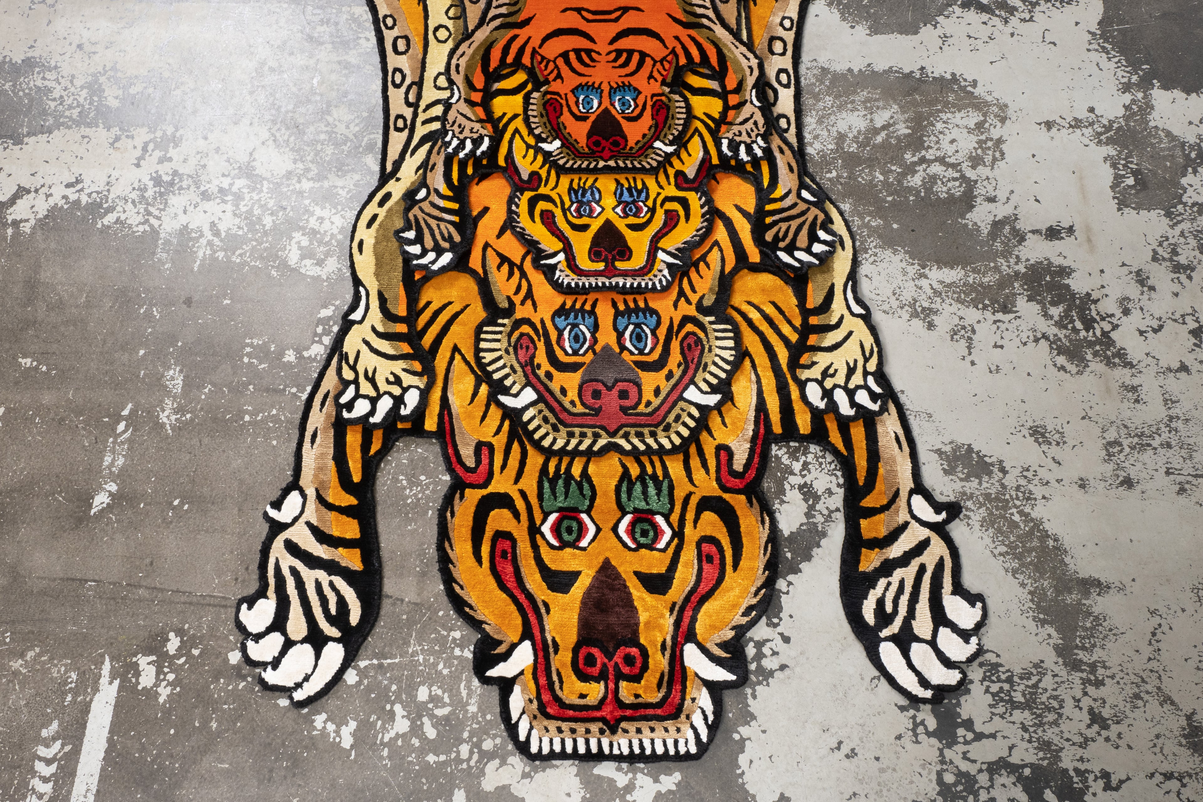 Tibetan Tiger Rug 《Sサイズ•シルク057》チベタンタイガーラグ