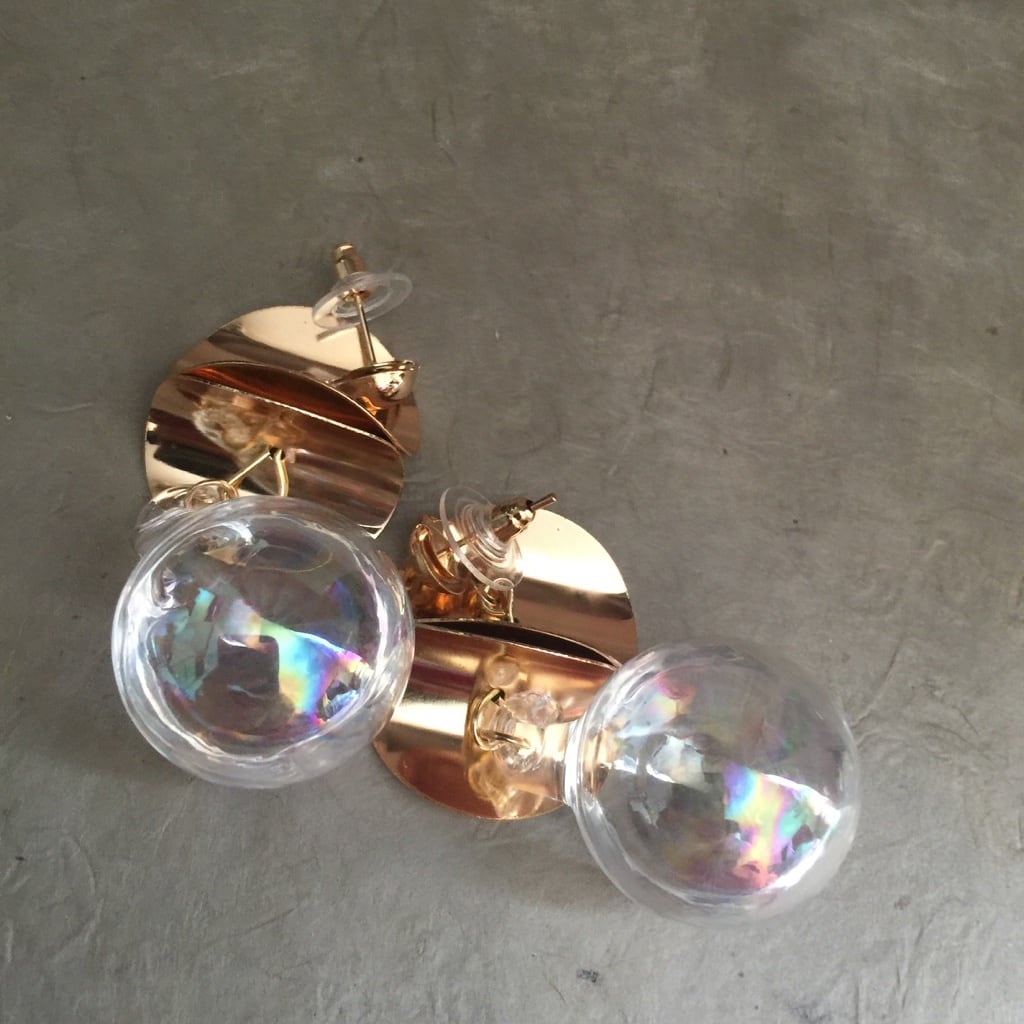 ピアス】バブルガルムル ガラス シャボン玉 水 オーロラ * | nyum