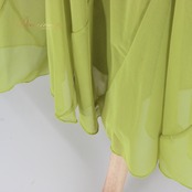 社交ダンス 衣装 スタンダード 上下セット ツーピース レッスンウェア パーティ衣装 黄緑 ICHIOKU イチオク グリーン系 ラインストーン スカート トップス フレア デザイン 伸縮性 ウエストゴム 洗練 ショート丈 大人用 イベント用 ドレス おしゃれ コスチューム 美しい おすすめ 体型カバー 舞台衣装 競技用