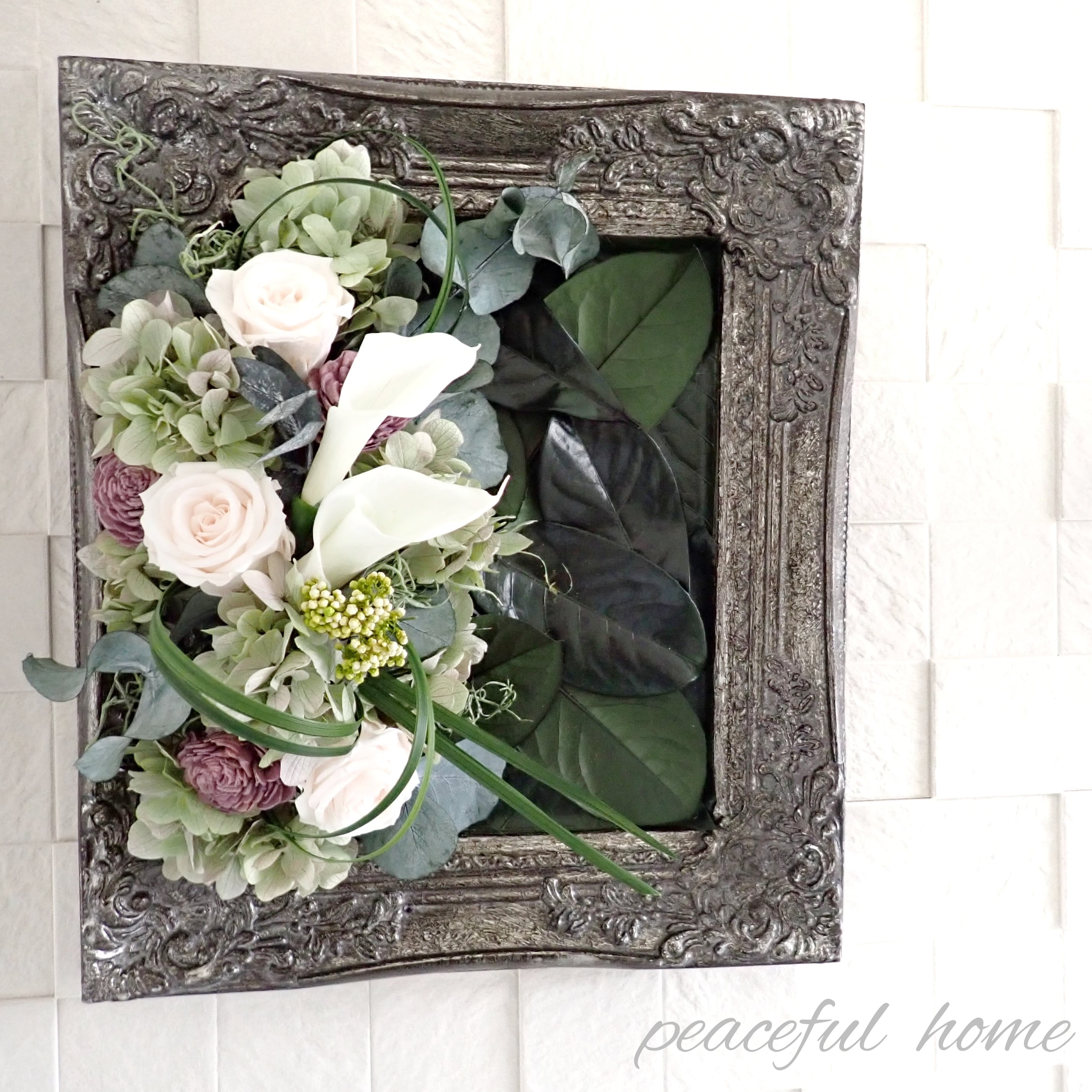 本物の花フレーム入り リーフ インテリア 壁掛け 24K GOLD　◯◯ 本物の花フレーム入り リーフ インテリア 壁掛け 24K GOLD